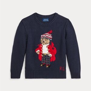 Polo by Ralph Lauren Navy Sweater with Bear Design